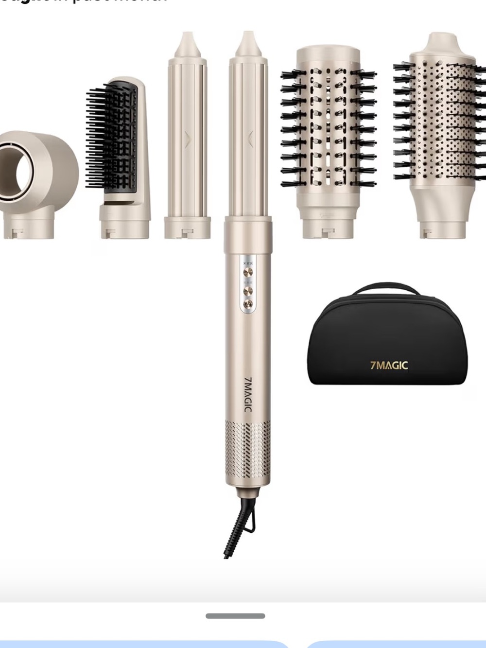 Amazon 7MAGIC Gold 6-in-1 Multi Hair Styler Set with Travel Case